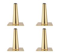 Piedini per Mobili Cono, 4 Pezzi Piedini per Mobili Ricambio Piede per Tavolo Conico Gambe del Divano Acciaio Laminato a Freddo | Placcatura Piedi Armadio Altezza: 10-35cm Piedini Armadietto 12cm/4.7"