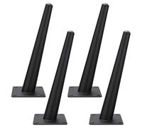 Piedini per Mobili Cono Nere, 4 Pezzi Gambe Mobili Ricambio Piede per Tavolo Conico Gambe del Divano Acciaio Laminato a Freddo | Verniciata Piedi Armadio Altezza: 10-35cm Piedini Armadietto 35cm/13.8"