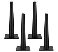 Piedini per Mobili Cono Nero, 4 Pezzi Gambe Mobili Ricambio Piede per Tavolo Conico Gambe del Divano Acciaio Laminato a Freddo | Verniciata Piedi Armadio Altezza: 10-35cm Piedini Armadietto 30cm/11.8"