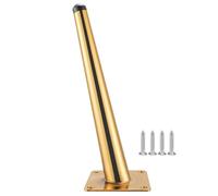 Piedini per Mobili Cono Oro, 4 Pezzi Gambe Mobili Ricambio Piede per Tavolo Conico Gambe del Divano Acciaio Laminato a Freddo | Placcatura Piedi Armadio Altezza: 10-35cm Piedini Armadietto 35cm/13.8"