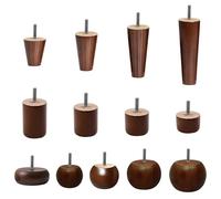 Piedini per Mobili in Legno disponibili in Diverse Misure e Modelli, Gambe per Mobili, Divani, Poltrone, Letti, Tavolini, Piedini Divano in Legno, Rialzo Letto, Poltrona (Cilindro, Altezza 4 CM)