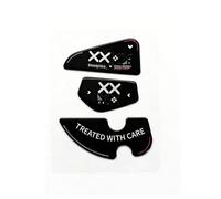 Piedini per mouse con bordi arrotondati e curvi, compatibili con Logitech MX Master 4, piedini di ricambio per mouse da gioco wireless, in vetro di alluminosilicato liscio, ad alte prestazioni (nero)