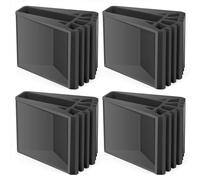 Piedini per Scaletta, Universali Piedini Antiscivolo Cuscino Del Piede di Gomma Della Scala Tappetino Copertura Protettiva Piedi di Scale per Scala di Estensione, 4 Pezzo (Nero)