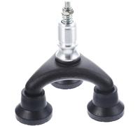 Piedini per Stampelle in Gomma ABS Nera per Supporto Aggiuntivo | Montaggio senza Attrezzi, Riduce L'affaticamento di Mano e Polso, Uso Outdoor e Ciaspolate, Base Antiscivolo