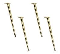 Piedini per Tavolo in Metallo, 4 Gambe per Tavolino Supporto Piedi da Mobili Nere Piedi per Comodino Acciaio Laminato a Freddo | Finitura Anodizzato Gambe da Letto Altezza: 10-72cm Sedie 30cm/11.8"