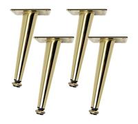 Piedini per Tavolo Nero, 4 Gambe per Tavolino Supporto Piedi da Mobili Conico Piedi per Comodino Acciaio Laminato a Freddo | Finitura Anodizzato Gambe da Letto Altezza: 10-72cm Sedia 72cm/28.3"