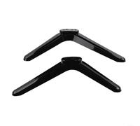 Piedini per TV a schermo piatto, 21,5 cm, colore nero, compatibili con la maggior parte dei modelli, materiale ABS, capacità di carico 45 kg, installazione senza trapano, confezione da 2