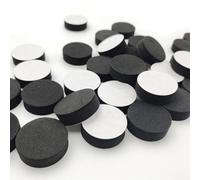 Piedini per vasi per piante per uso esterno e interno, rialzi antiscivolo in EVA per sollevare vasi e fioriere, prevenire l'accumulo di acqua e proteggere i pavimenti, nero, 30 x 12 mm, (24 pezzi)