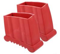 Piedini pieghevoli per scala, coperture in gomma antiscivolo per stabilità e protezione del pavimento, copertura antiscivolo per scale telescopiche e mobili, colore rosso, 2 o 4 (2 pezzi)