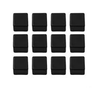 Piedini protettivi in gomma per gambe di sedie, 12 pezzi, per mobili, copritavolo, calzini, proteggono i pavimenti in legno da graffi e rumori, si adattano a gambe quadrate con diametro interno (25 x