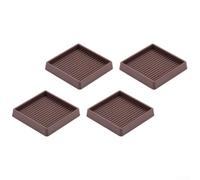 Piedini quadrati in gomma da 7,6 cm per divani, protezioni per pavimenti antiscivolo, set da 4 pezzi, per prevenire graffi e movimenti, design 7,6 x 7,6 cm, per divano letto