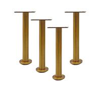 Piedini regolabili for mobili, gambe for divani, gambe for armadi in acciaio inox, gambe for tavoli, piedini for mobili, gambe for divani e scrivanie in metallo, oro, 4 pezzi(25cm)