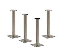 Piedini regolabili for mobili, gambe for divani, gambe for armadi in acciaio inox, gambe for tavoli, piedini for mobili, gambe for divani e scrivanie in metallo, argento, 4 pezzi(21cm)