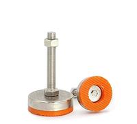 Piedini regolabili, piedini di livellamento per im 6 piedini di livellamento antiscivolo e antiurto da 50 mm di diametro, adatti for banchi da lavoro, armadi for macchine e mobili(D50 M12*80)