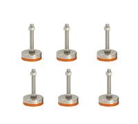 Piedini regolabili, piedini di regolazione del livello resistenti, 6 pezzi diametro 30 mm, 40 mm, piedini antiscivolo e antiurto, adatti per banchi da lavoro, armadi macchine e mobili (D40 M8 x 80 mm)