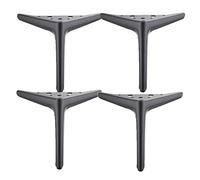 Piedini triangolari sostituibili in pelliccia per mobili, set di 4 gambe nere, altezza 25 cm, ideali per divano, armadio, tavolo e sedia, decorazione fai da te per la casa