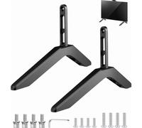 Piedini universali per supporto TV, gambe di ricambio con cuscinetti antiscivolo e viti per TV LCD, LED e al plasma da 32 a 65 pollici, neri