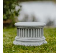 Piedino Ø 23 cm base colonna in pietra 16 cm 13 kg grigio cemento bianco anti...