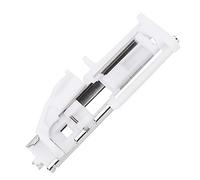 Piedino Asole Piedino Premistoffa per Macchina Cucire Gambo Scorrevole ABS + Piedino a Pressione Automatica in Acciaio Inossidabile Bianco + Argento