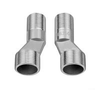 Piedino curvo ad angolo regolabile a 40 gradi con adattatore per rubinetto a vite eccentrico per personalizzare gli angoli del tubo dell'acqua nelle stanze di servizio (stile lungo)