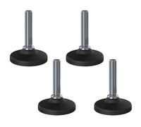 Piedino di livellamento in acciaio inox M16x70 con base in plastica da 80 mm ...