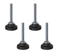 Piedino di livellamento inox M10x70 con base in plastica da 50 mm 1400 kg - S...