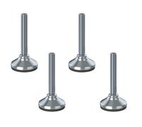 Piedino di livellamento inox M16x100 base 65 mm e pad antivibrante 3600 kg - ...