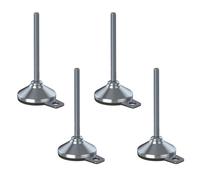Piedino di livellamento inox M16x150 base 80 mm e pad antivibrante 6000 kg - ...