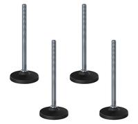 Piedino di livellamento inox M16x230 con base in plastica da 100 mm 5000 kg -...