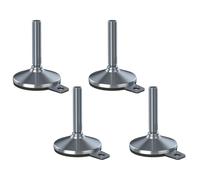 Piedino di livellamento inox M20x100 105 mm base e pad antivibrante 8800 kg -...