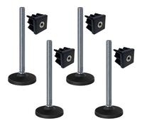 Piedino di livellamento inox M20x230 100mm base in plastica + inserto 40x40x2...