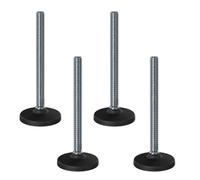 Piedino di livellamento inox M20x230 con base in plastica da 100 mm 6000 kg -...
