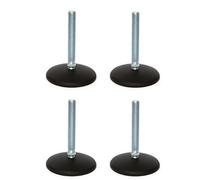 Piedino di livellamento M16x100 zincato con base in plastica da 50 mm, portata 4