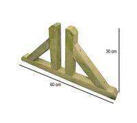 PIEDINO DOPPIO SUPPORTO PER PANNELLO GRIGLIATO IN LEGNO SINGOLO GIA IMPREGNATO
