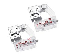 Piedino per Macchina da Cucire,2 PZ Piedino per sbieco Regolabile da 5 mm a 20 mm Piedino Universale per Righello Adatto Snap-on per Cucito a Stelo Basso Brother, Singer, Janome, Kenmore, Babylock.