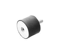 Piedino per mobili, elemento in metallo e gomma, con bulloni filettati unilaterali e filettatura interna unilaterale, diverse dimensioni (M8 x 20, 30 x 15)