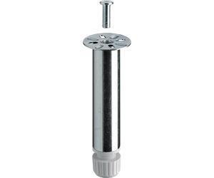 Piedino per mobili Hettich acciaio con vite M10 L 150-160 x Ø 30 mm Cromato