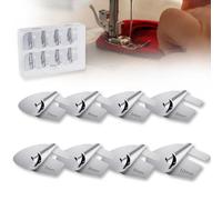 Piedino universale per orlo arrotolato da 3-10 mm, 8 misure, set di piedini per orlo arrotolato, accessori e strumenti per cucire (8 misure)