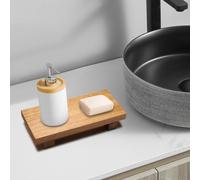 Piedistallo in legno Vassoio con piedini Portavasi Vassoio portasapone rustico