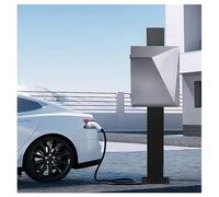 Piedistallo per caricabatterie elettrico da esterno, piedistallo per stazione di ricarica Tesla, supporto autoportante per EV, supporto per caricabatterie EV, supporto da pavimento (rosso)