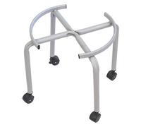 CARRELLO SUPPORTO PIEDISTALLO PORTAFUSTO OLIO METALLO CON RUOTE DIAM. CM 40X36 H