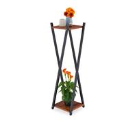 Piedistallo portavaso a colonna nero Scaffale per fiori Tavolino decorativo