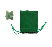 Piedra naturale a forma di estrella di seis puntas, merkaba, protezione sagrada, meditazione, generatore di energia, sanación, chacras, 2,5 cm (avventurina verde)