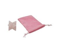 Piedra naturale a forma di estrella di seis puntas, merkaba, protezione sagrada, meditazione, generatore di energia, sanación, chacras, 2,5 cm (Quarzo rosa)