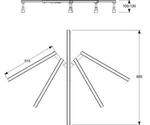 Pieds universels Mepa pour receveurs de douche quart de cercle et pentagonaux, 150170, 150170