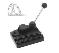Piega Anelli per Creazione di Gioielli - Strumento per Piegare Filo 14x12 cm, Macchina per ABS, Stampo Regolabile con Set di Pinze | Kit professionale per argenteria, lavorazione dei metalli,
