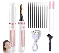Piegaciglia Elettrico,Heated Eyelash Curler,Piegaciglia Riscaldato,Piega Ciglia Elettrico Riscaldante,Piegaciglia Elettrico Ricaricabile,Con 4 Riscaldamento Modalità,Per Tutte Le Ciglia (Bianco)