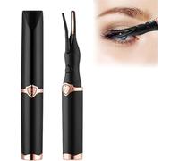 Piegaciglia elettrico per glamour istantaneo, piegaciglia riscaldato, portatile, piegaciglia elettrico, ricaricabile tramite USB, strumento per il trucco a lunga durata (nero)