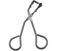 Piegaciglia nero con cuscinetti di ricarica, mini piegaciglia per tutte le forme di ciglia, strumento professionale per il trucco in silicone con pinzette di precisione, kit di bellezza 2 in 1 in