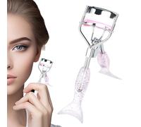 Piegaciglia per trucco, piccolo piegaciglia - Curler di precisione a forma di coda di pesce con denti - ergonomici per il trucco portatile, bellissimi strumenti per ciglia per ragazze,